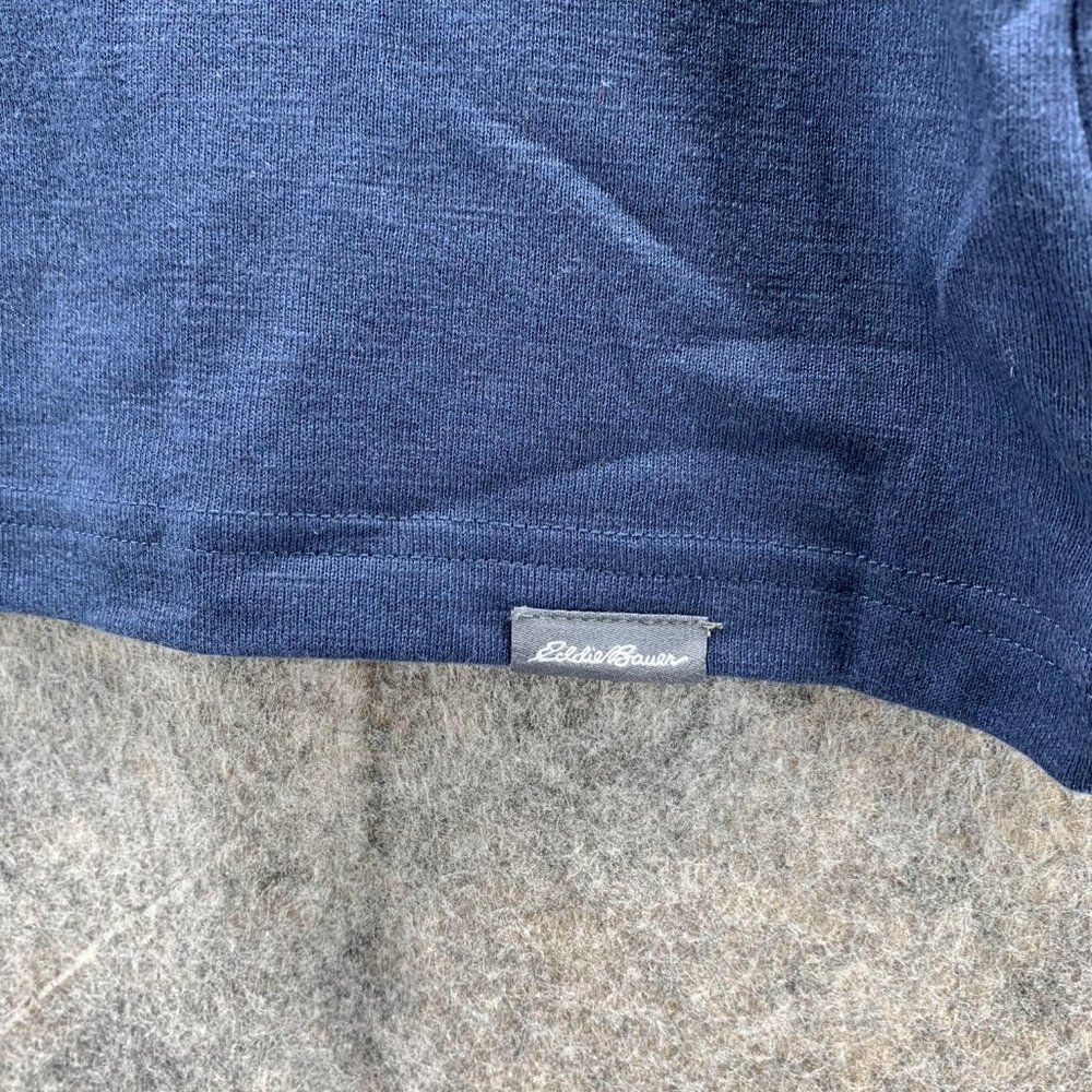 Eddie Bauer Shirt Men's Large Adult Blue Tee Outdoors Polyester Logo - Picture 3 of 12